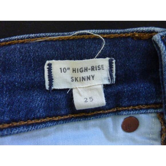 Madewell 10 inch High Rise Skinny Jeans Blue Size 25 - Picture 6 of 7